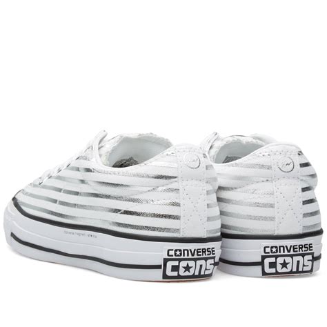 Converse Cons X Fragment Design Cts Ox Metallic Stripe White And Silver