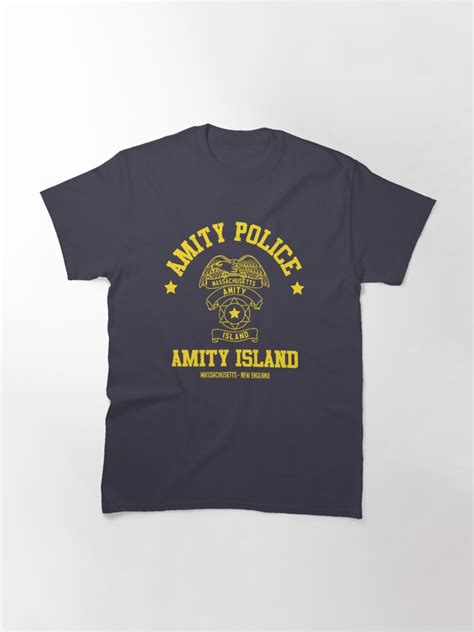 Amity Island Police T Shirt By Lightningdes Redbubble