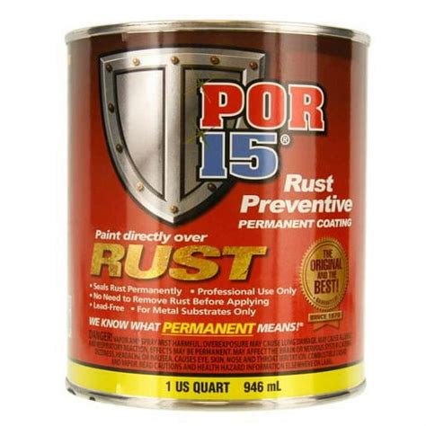 Por 15 45204 Gray Rust Preventive Coating 1 Quart By Por 15