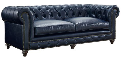 Durango Rustic Blue Leather Sofa From Tov S38 Coleman Furniture