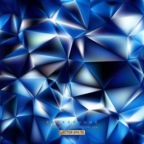Abstract Dark Blue Polygon Pattern Background