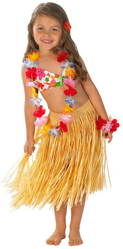 Kids Hula Girl Costume Hula Girl Costume Hawaiian Outfit Hawaiian