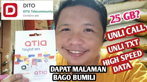 Dito Sim Card Gb With High Speed Data Connection Gagana Ba Youtube