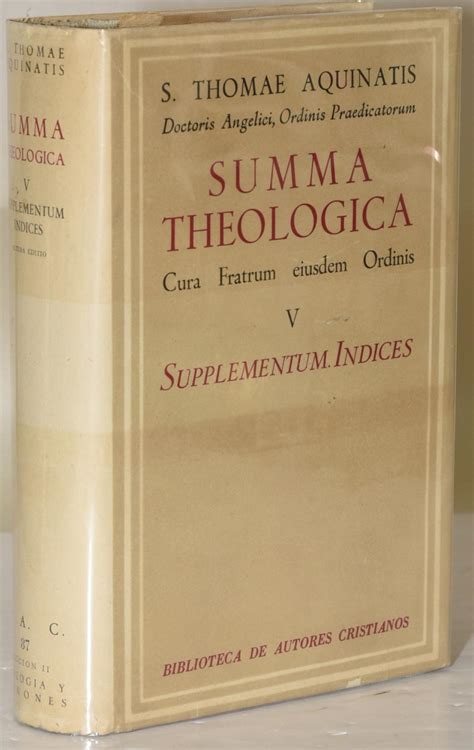 Summa Theologiae Cura Fratrum Eiusdem Ordinis V Supplementum