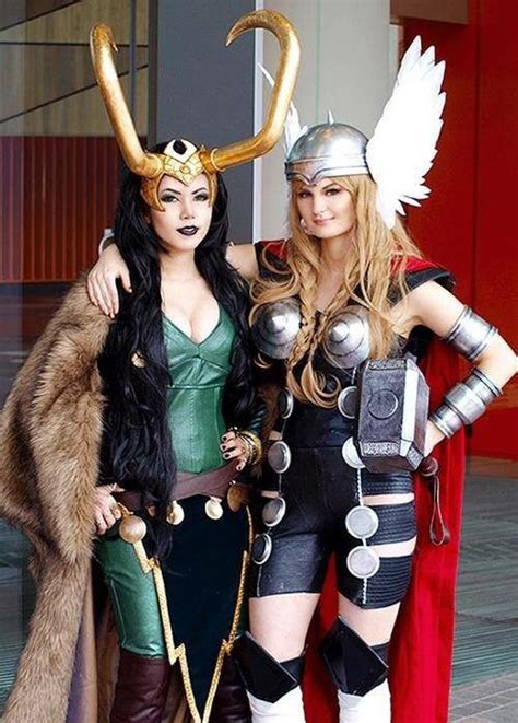 Loki And Thor Ladies 2 Halloween Costumes Halloween Cosplay Cool