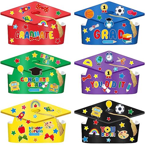 Buy 30 Pcs Kindergarten Grad Hats And 10 Sheets Grad Stickers 2022