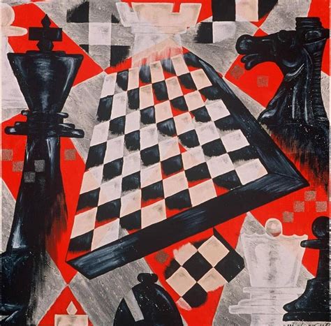 Chess Pieces Art Chess Piece Painting A Chess Piece Fine Art Print