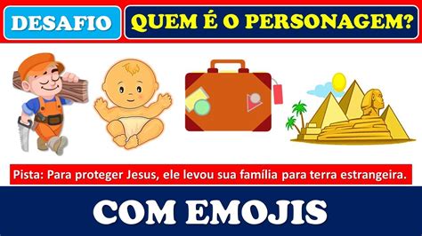 🔍 Desafio Bíblico 4 Quem É O Personagem Com Emojis Youtube