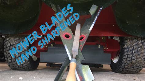 How To Sharpen Lawn Mower Blades By Hand Youtube