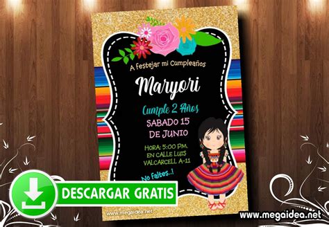 Invitaci N Fiesta Mexicana Editable Gratis Robnei Dise Os