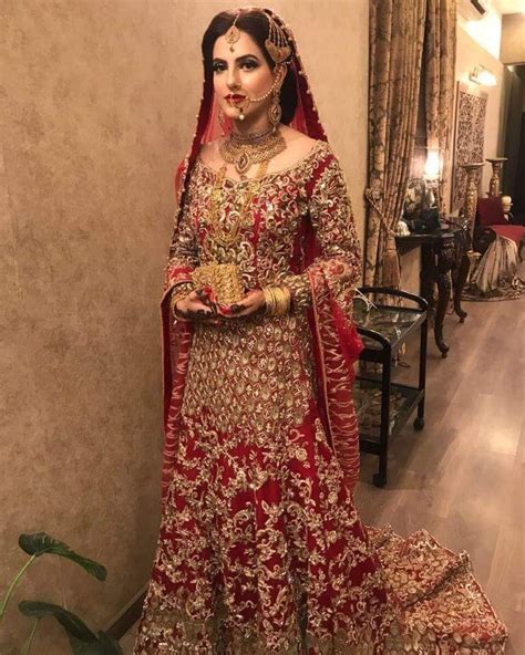 red pakistani bridal dress dresses images 2022