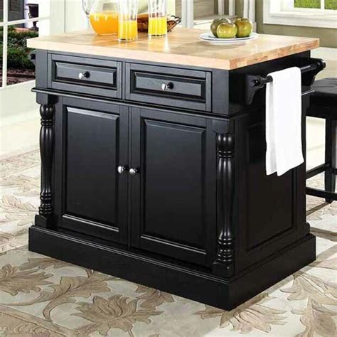 The kitchen island with butcher block top from wildon home is ideal for homes with traditional interiors. Darby Home Co Lewistown 3 Piece Kitchen Island Set with ...