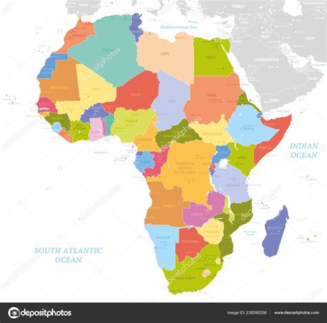 Political Map Of Africa Without Country Names