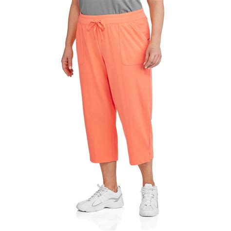 Women S Plus Size Knit Capri Pants Up To Size X Walmart Com