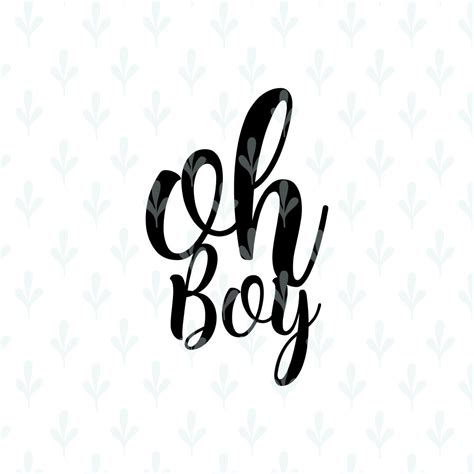 Oh Boy Cake Topper Svg Files For Cricut Diy Baby Shower Sign Cupcake