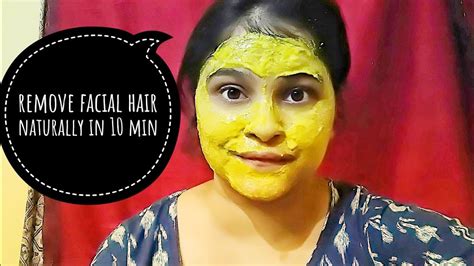 remove facial hair naturally from your face in 10 min home remedies skincare youtube