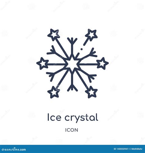 Linear Ice Crystal Icon From Christmas Outline Collection Thin Line