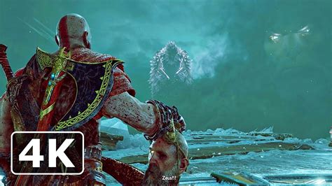 God Of War 4 Kratos Meets Zeus In Hell Ps4 Pro 4k Ultra Hd Youtube