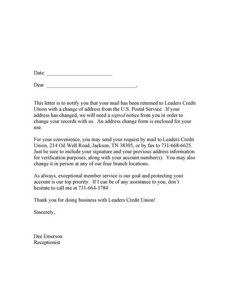 Sample Letter Of Change Of Working Hours Collection Letter Template