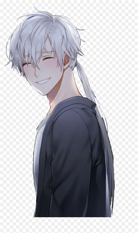 Mysticmessenger Zen Animeboy Smile Blushing Cute Blushing Cute Anime Boy Hd Png