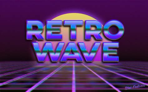 Wallpaper New Retro Wave Synthwave 1980s Typography Neon
