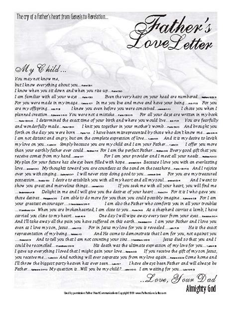 Fathers Love Letter Inspiration4generations