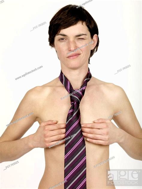 A Naked Woman Wearing A Tie Stock Photo Picture And Royalty Free Image Pic FOT