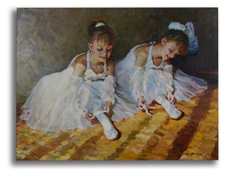 Oil painting of a ballerina, The original ballet dancer, impressionism