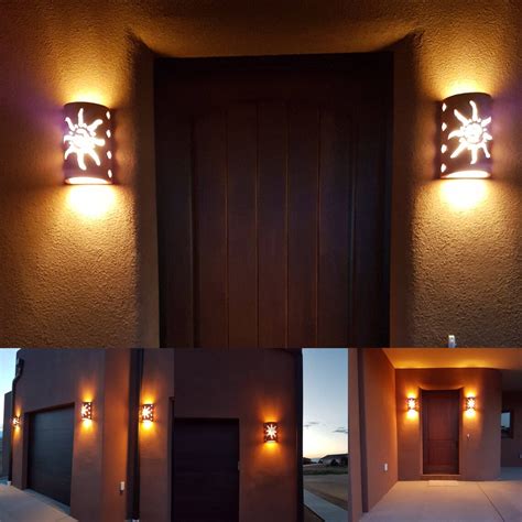 Southwestern Sun Outdoor Exterior Wet Location Wall Sconce Etsy