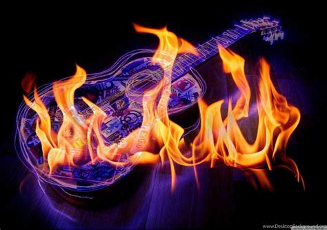 Guitar On Fire Wallpapers Widescreen Wallpaper Cave