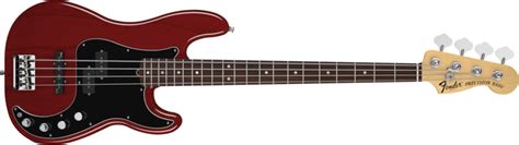 Fender American Deluxe Precision Bass Wine Transparent Red Acoustic