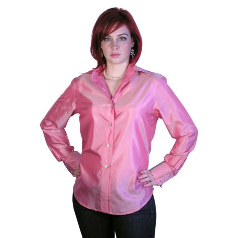 Pink Blush Silk Button Down Shirt Royal Silk