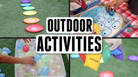 Outdoor Activities For Kids At Home Youtube