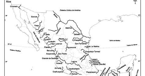 Mapa De Los Principales Rios De Mexico Con Nombres Principales Pdmrea