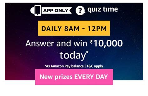 Funzone Amazon 2nd January ₹10000 Pay Quiz Answers 5 Winners