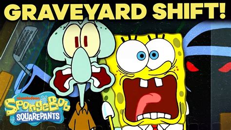 legend of the hash slinging slasher 👻 full scene graveyard shift spongebob youtube