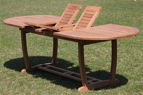 Transforming Spaces Teak Outdoor Extension Table For Versatile