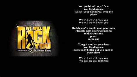 There is a fast version of this song recorded by queen with john peel in 1977. Queen - We Will Rock You lyrics - YouTube