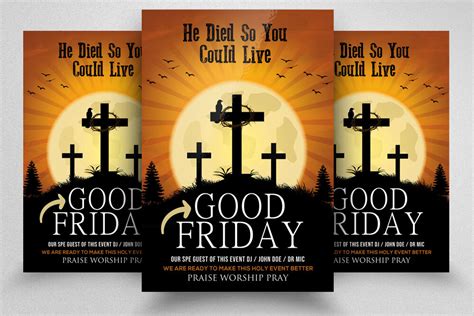 Good Friday Church Flyer Template By Designhub Thehungryjpeg