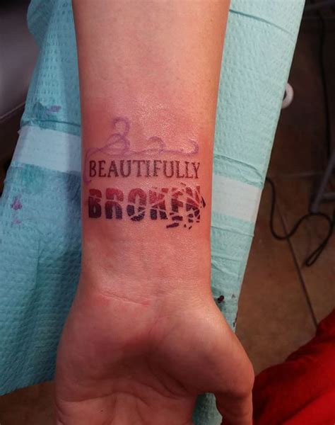 Beautifully Broken Wrist Tattoo Best Tattoo Design Ideas