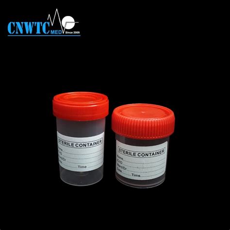 Laboratory Equipment Plastic 60ml Urine Container Sterile Specimen Cup