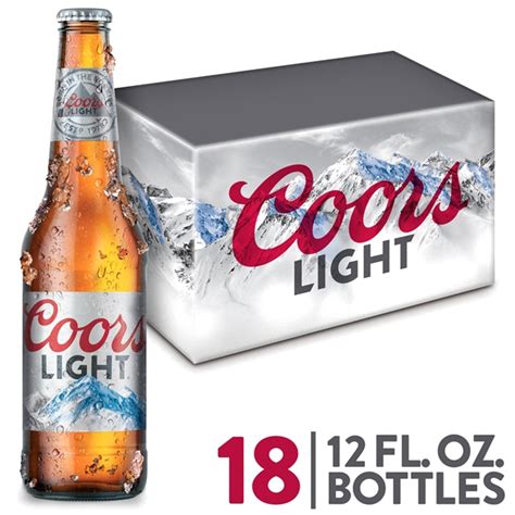 Coors Light Lager Beer 18 Pack 12 Fl Oz Bottles Light Meijer