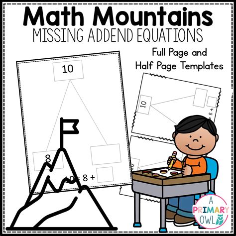 Math Mountains Finding Missing Addends Math Expressions A Primary Owl