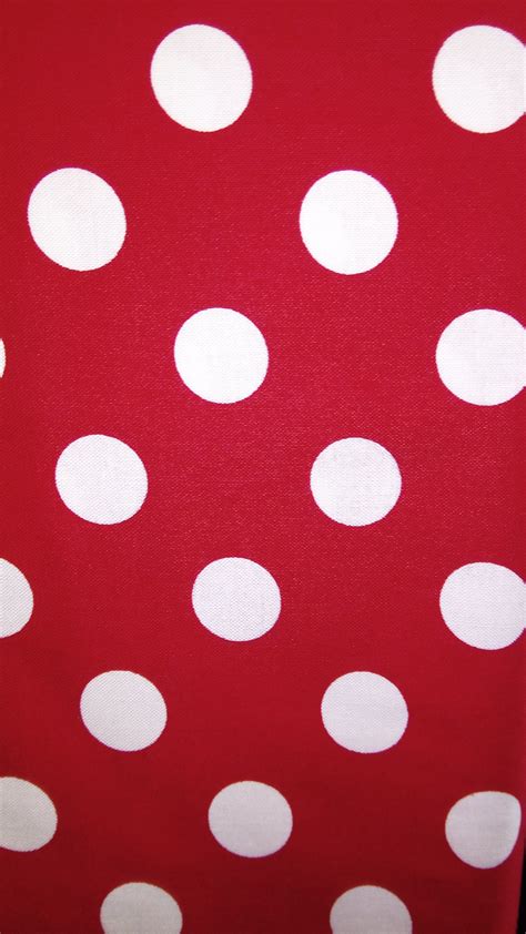 Quarter Dot Red White Polka Dots On A Red Background