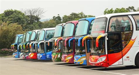 Colorful Buses Parking On The Station Stock Image Everypixel