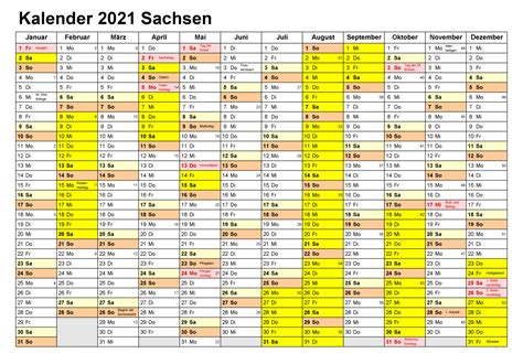 Sommerferien 2021 Sachsen Kalender Pdf Druckbarer 2023 Kalender