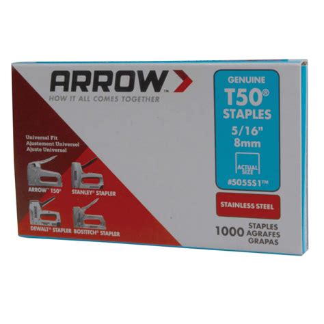 Arrow T50 Stainless Steel Staples