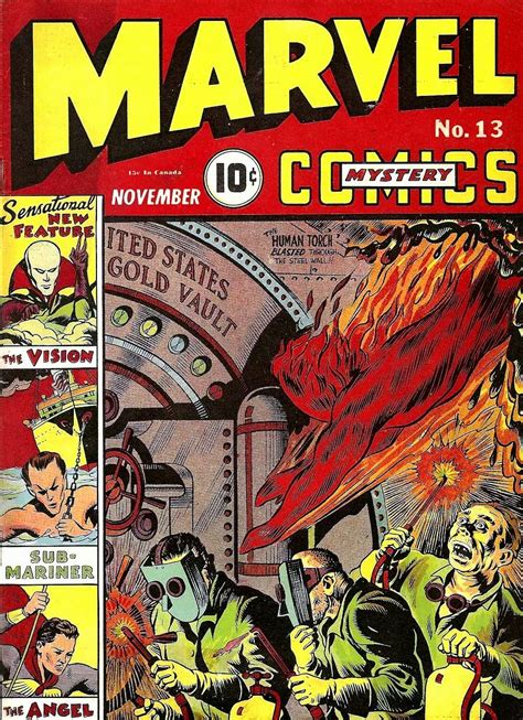 Marvel Mystery Comics 13 Jack Kirby Art 1st Vision Pencil Ink