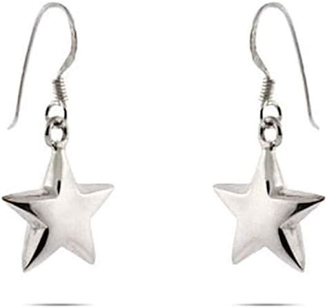 Sterling Silver Star Dangle Earrings Jewelry