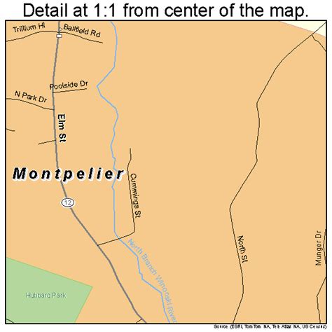 Montpelier Vermont Street Map 5046000